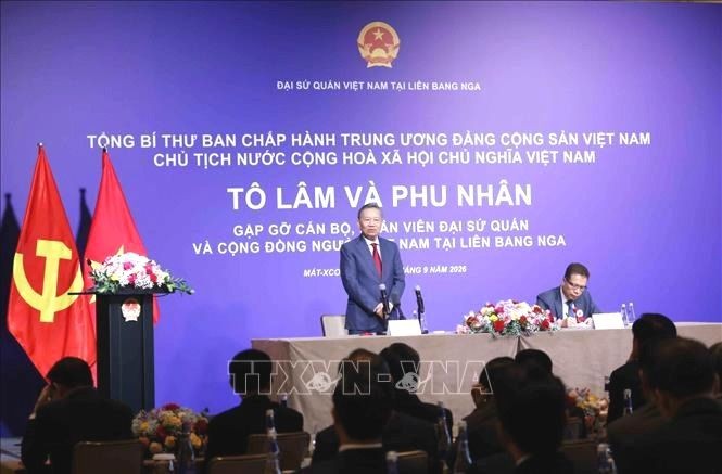 Tổng Bí thư, Chủ tịch nước Tô Lâm gặp gỡ cộng đồng người Việt Nam tại Liên bang Nga