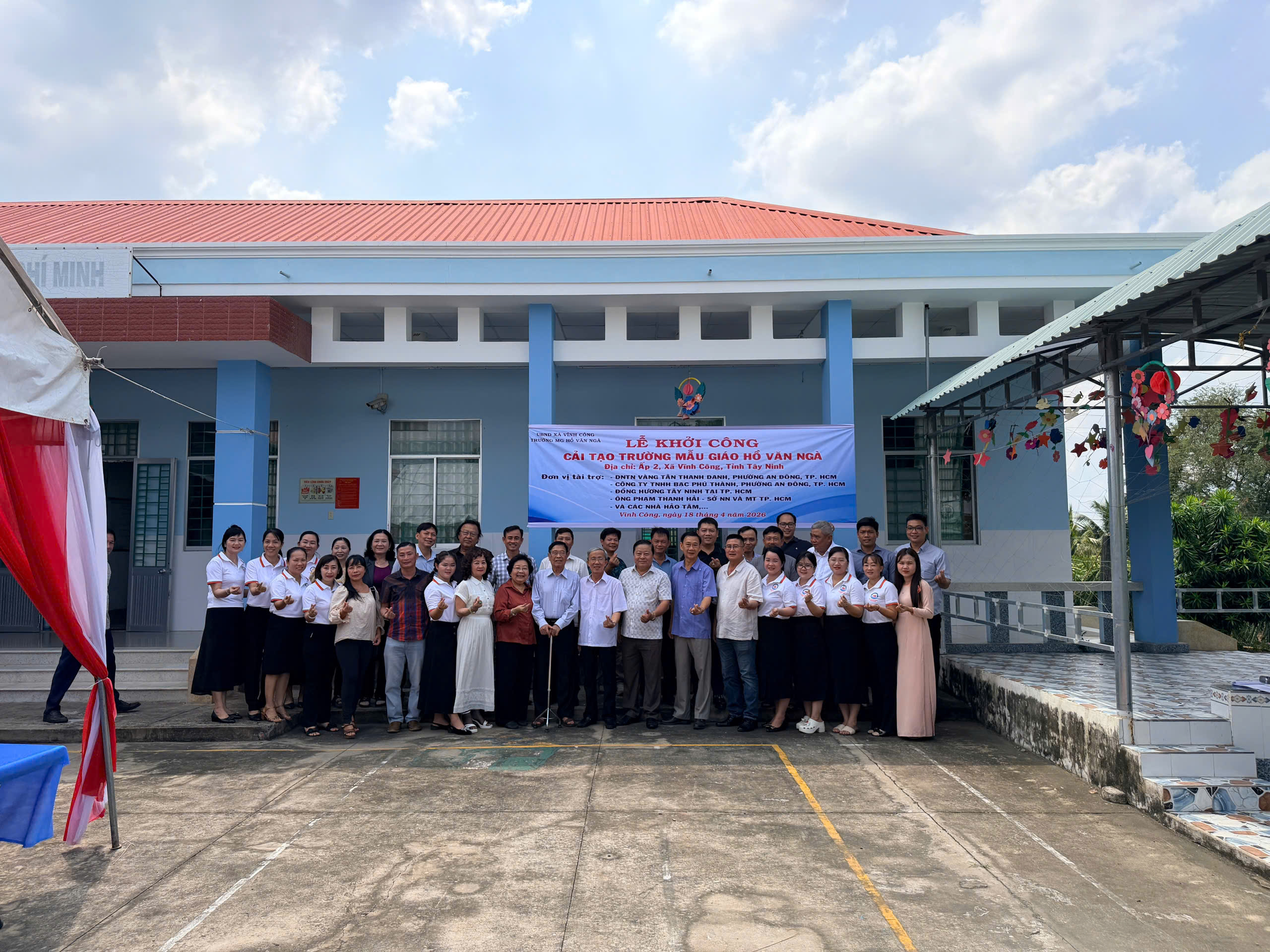 Tây Ninh: Khởi công cải tạo Trường Mẫu giáo Hồ Văn Ngà nhằm nâng cao chất lượng giáo dục